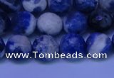 CSO623 15.5 inches 10mm faceted round AB grade sodalite beads