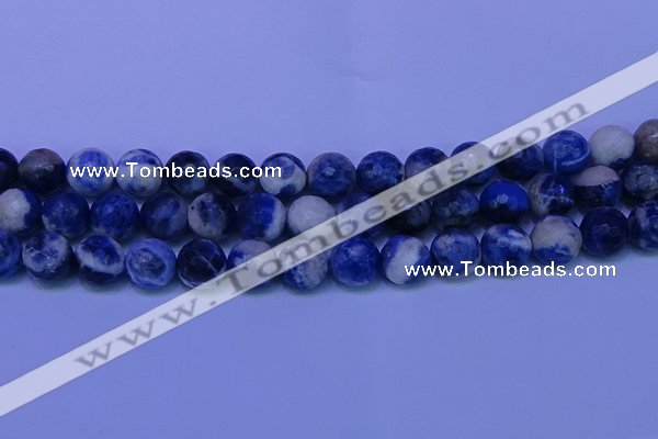 CSO625 15.5 inches 14mm faceted round AB grade sodalite beads