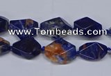 CSO640 15.5 inches 10*12mm - 12*16mm freeform orange sodalite beads