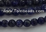 CSO642 15.5 inches 6mm faceted round sodalite gemstone beads