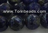 CSO645 15.5 inches 12mm faceted round sodalite gemstone beads