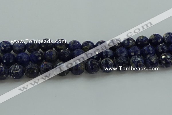 CSO645 15.5 inches 12mm faceted round sodalite gemstone beads