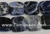 CSO65 15.5 inches 16*16mm square sodalite gemstone beads wholesale