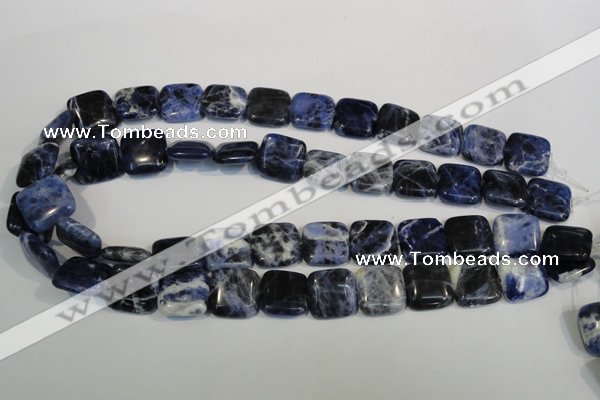 CSO65 15.5 inches 16*16mm square sodalite gemstone beads wholesale