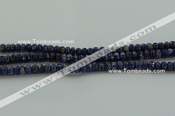 CSO662 15.5 inches 5*8mm faceted rondelle sodalite gemstone beads