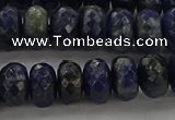 CSO663 15.5 inches 6*10mm faceted rondelle sodalite gemstone beads