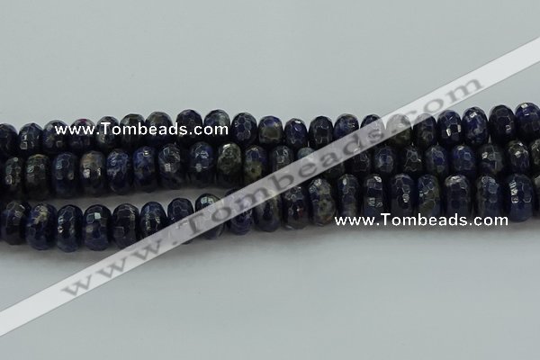 CSO665 15.5 inches 8*14mm faceted rondelle sodalite gemstone beads