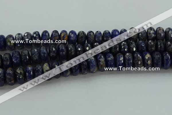 CSO666 15.5 inches 9*16mm faceted rondelle sodalite gemstone beads