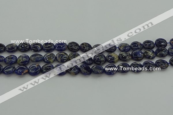 CSO671 15.5 inches 12mm flat round sodalite gemstone beads