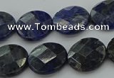 CSO707 15.5 inches 14mm faceted coin sodalite gemstone beads