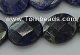 CSO709 15.5 inches 18mm faceted coin sodalite gemstone beads