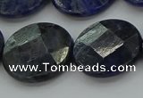 CSO710 15.5 inches 20mm faceted coin sodalite gemstone beads