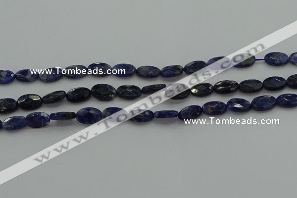 CSO715 15.5 inches 8*12mm faceted oval sodalite gemstone beads