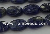 CSO716 15.5 inches 10*14mm faceted oval sodalite gemstone beads