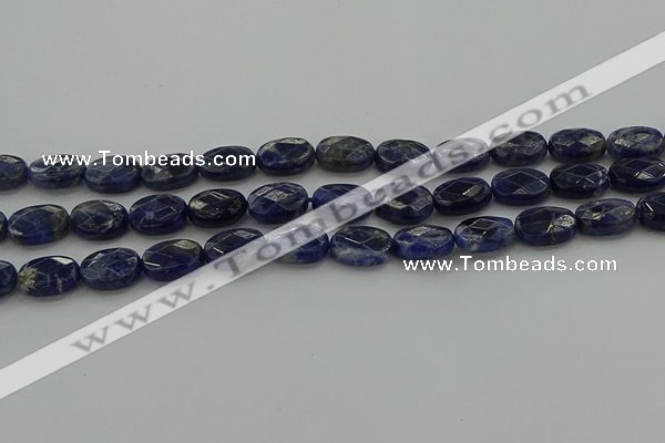 CSO716 15.5 inches 10*14mm faceted oval sodalite gemstone beads