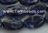 CSO718 15.5 inches 13*18mm faceted oval sodalite gemstone beads