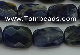 CSO737 15.5 inches 12*16mm faceted rectangle sodalite gemstone beads