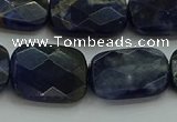 CSO739 15.5 inches 15*20mm faceted rectangle sodalite gemstone beads