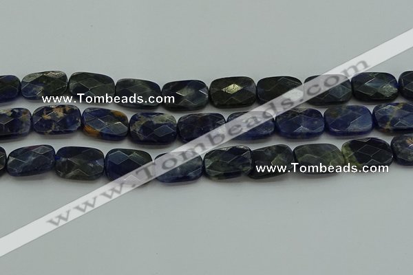 CSO739 15.5 inches 15*20mm faceted rectangle sodalite gemstone beads