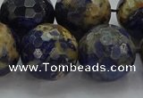 CSO757 15.5 inches 18mm faceted round orange sodalite beads