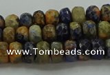 CSO761 15.5 inches 4*6mm faceted rondelle orange sodalite beads