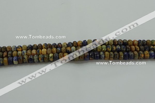 CSO761 15.5 inches 4*6mm faceted rondelle orange sodalite beads