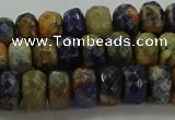 CSO762 15.5 inches 5*8mm faceted rondelle orange sodalite beads