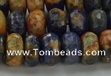 CSO763 15.5 inches 6*10mm faceted rondelle orange sodalite beads