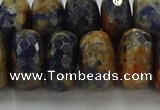 CSO766 15.5 inches 9*16mm faceted rondelle orange sodalite beads