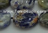 CSO776 15.5 inches 20mm flat round orange sodalite beads wholesale