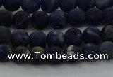 CSO811 15.5 inches 6mm round matte sodalite gemstone beads