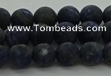 CSO812 15.5 inches 8mm round matte sodalite gemstone beads