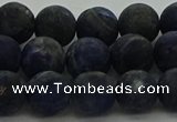 CSO813 15.5 inches 10mm round matte sodalite gemstone beads