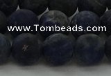 CSO814 15.5 inches 12mm round matte sodalite gemstone beads