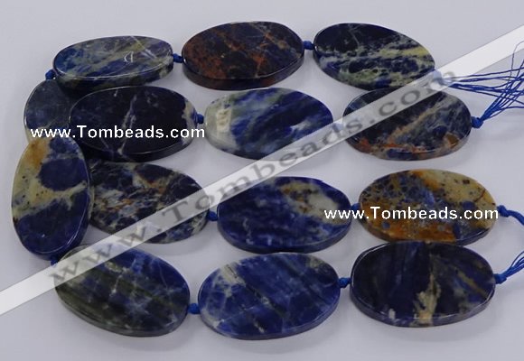 CSO820 15.5 inches 30*50mm - 32*52mm oval orange sodalite beads