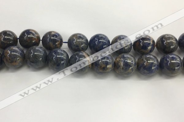 CSO837 15.5 inches 18mm round orange sodalite beads wholesale