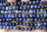 CSO846 15 inches 6mm faceted round sodalite beads wholesale