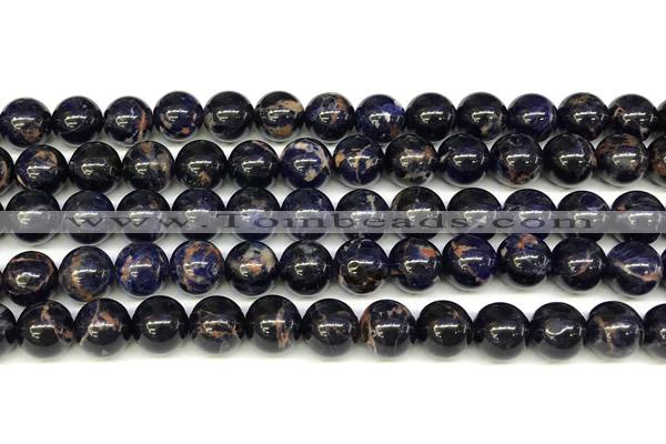 CSO922 15 inches 10mm round orange sodalite beads