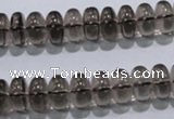 CSQ107 15.5 inches 6*12mm rondelle grade AA natural smoky quartz beads