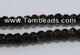 CSQ108 5*7mm faceted rondelle grade AA natural smoky quartz beads