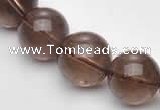 CSQ15 A grade 14mm round natural smoky quartz beads Wholesale