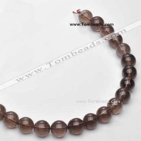 CSQ15 A grade 14mm round natural smoky quartz beads Wholesale