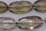 CSQ214 15*30mm faceted oval grade AA natural smoky quartz beads