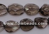 CSQ233 13*16mm faceted freeform grade AA natural smoky quartz beads