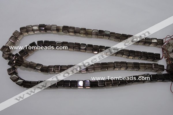 CSQ241 15.5 inches 8*8mm cube grade AA natural smoky quartz beads