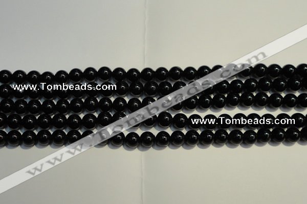 CSQ402 15.5 inches 8mm round black morion smoky quartz beads