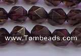 CSQ523 15.5 inches 10mm faceted nuggets smoky quartz beads