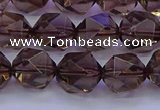 CSQ524 15.5 inches 12mm faceted nuggets smoky quartz beads