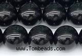 CSQ542 15 inches 10mm round black morion smoky quartz beads