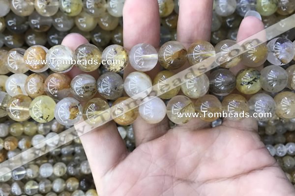 CSQ804 15.5 inches 12mm round scenic quartz beads wholesale